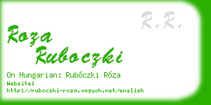 roza ruboczki business card